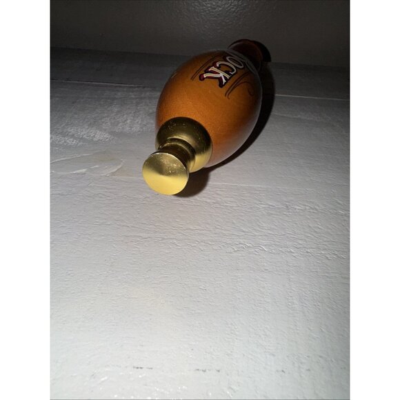Michelob Amber Bock Beer Wooden Tap Handle with Brass Accents 11 1/2" High - Picture 9 of 16